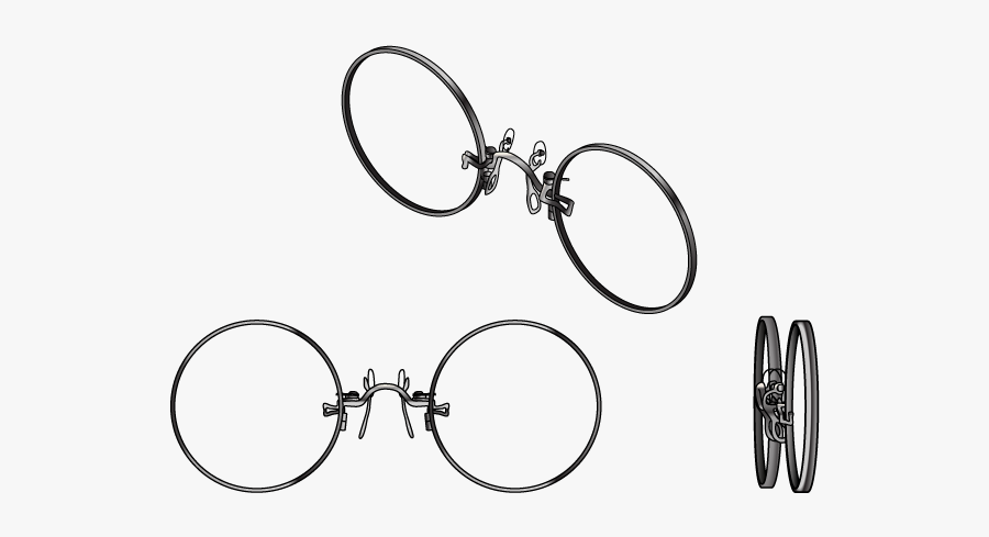 Eyeglasses Clipart Round - Pince Nez Transparent, Transparent Clipart