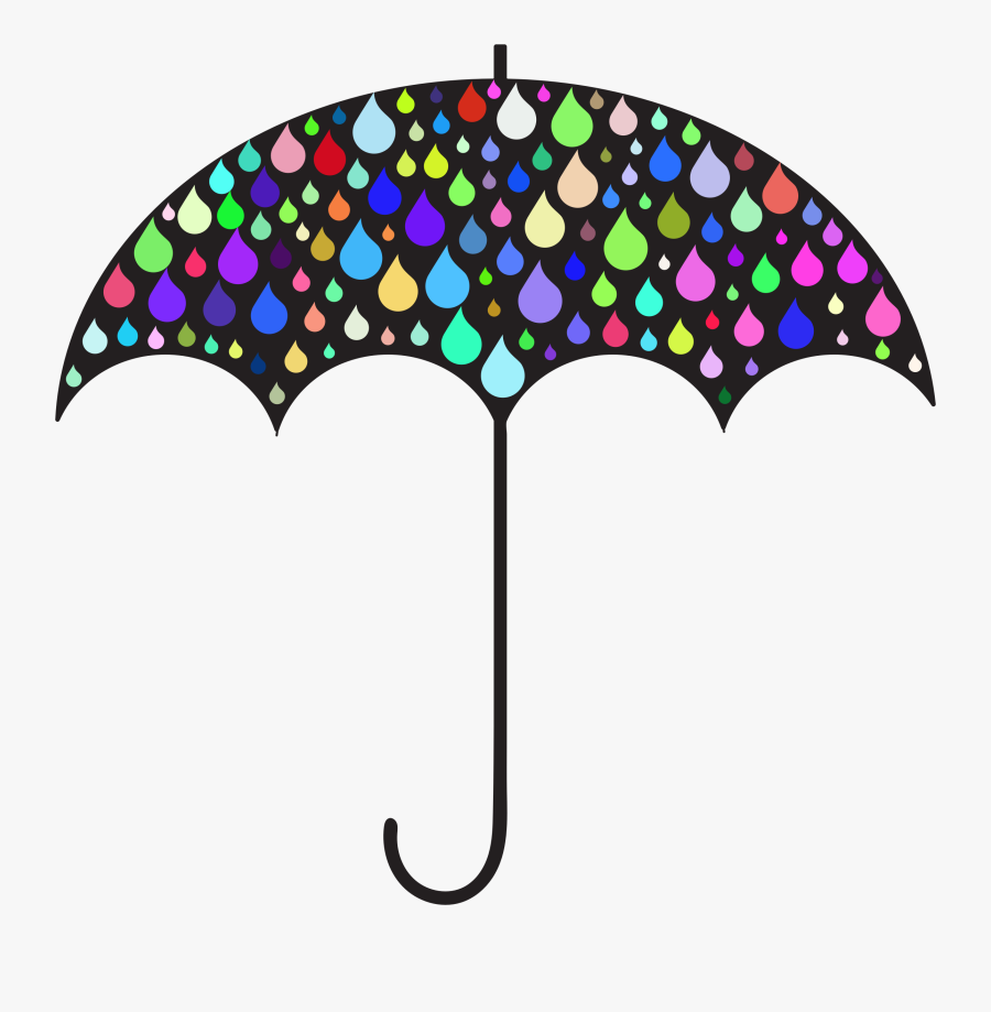 Raindrops Clipart Rainy Umbrella - Umbrella Drops, Transparent Clipart