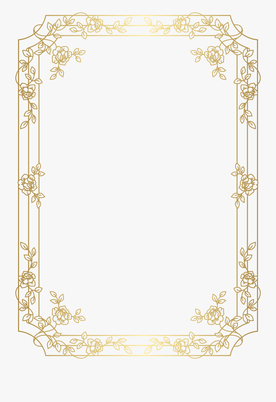 Frame Deco Border Red Gold Free Hd Image Clipart - Art Deco Border Png, Transparent Clipart