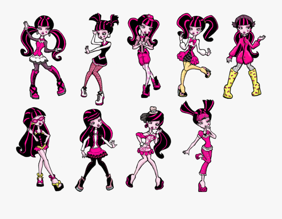 Transparent Monster High Clipart - Drawing Monster High Draculaura, Transparent Clipart