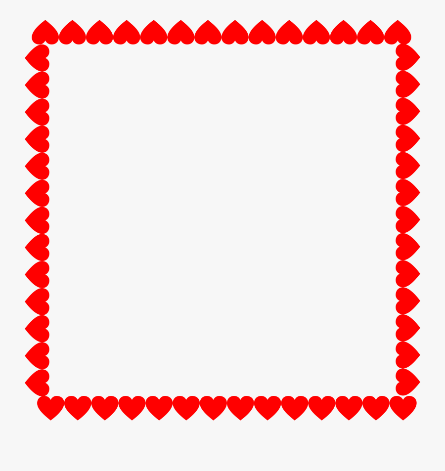 Hearts Frame Image Free Download - Certificate Border Red Png, Transparent Clipart