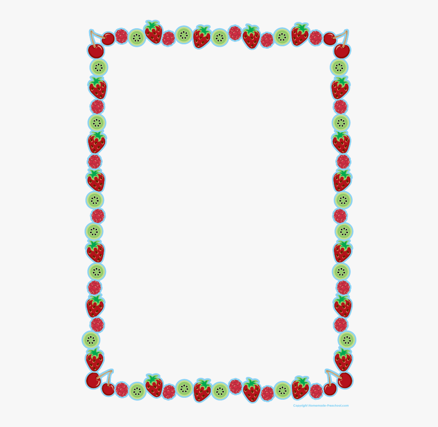 Fruit Clipart Frame - Transparent Christmas Lights Border, Transparent Clipart