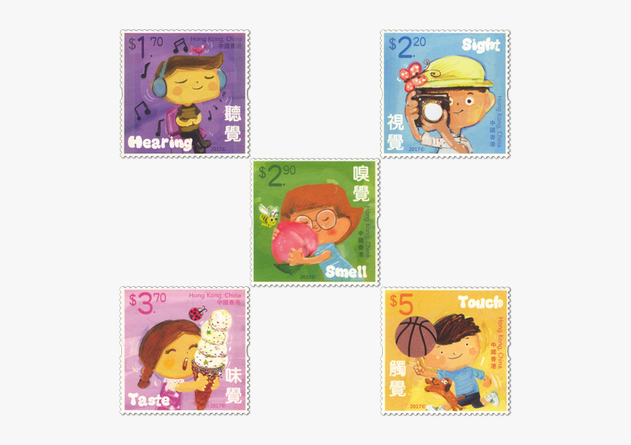 Hong Kong Children Stamps - Hong Kong Five Senses Stamps, Transparent Clipart