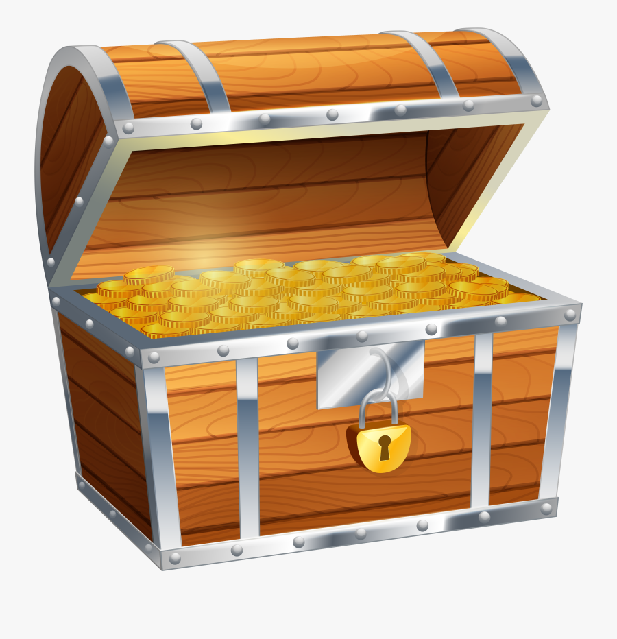 Treasure Chest Clip Art Image, Transparent Clipart
