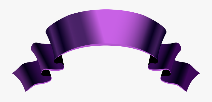 Lent Clipart Violet - Purple Ribbon Banner Png, Transparent Clipart
