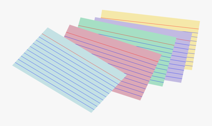 Stack Of Colored Index Cards - Transparent Index Card Clipart, Transparent Clipart