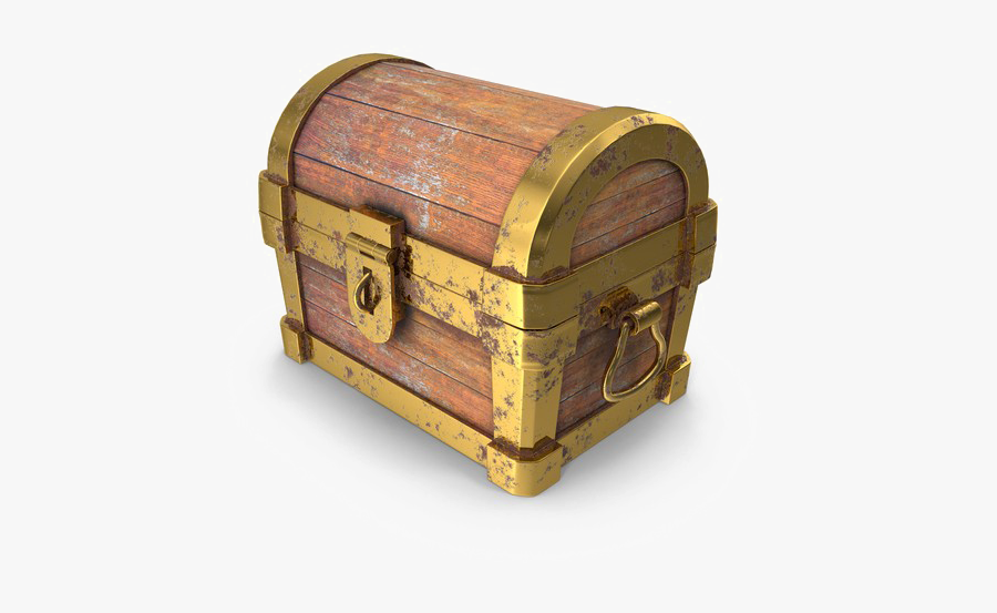 Treasure Chest Png Transparent Image - Closed Treasure Chest Drawing, Transparent Clipart