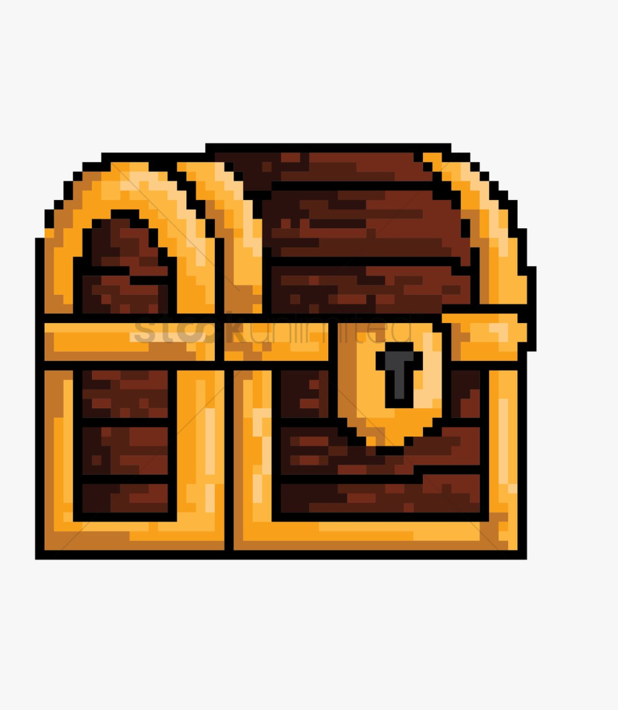 Treasure Box 8 Bit, Transparent Clipart
