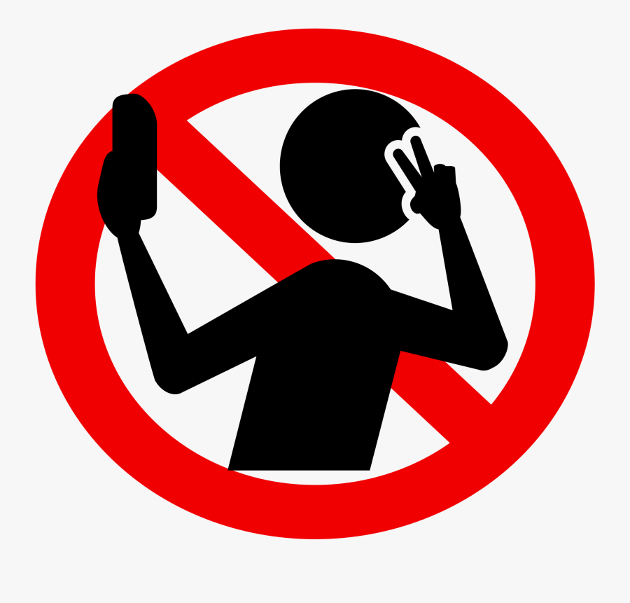 No Selfies, Transparent Clipart