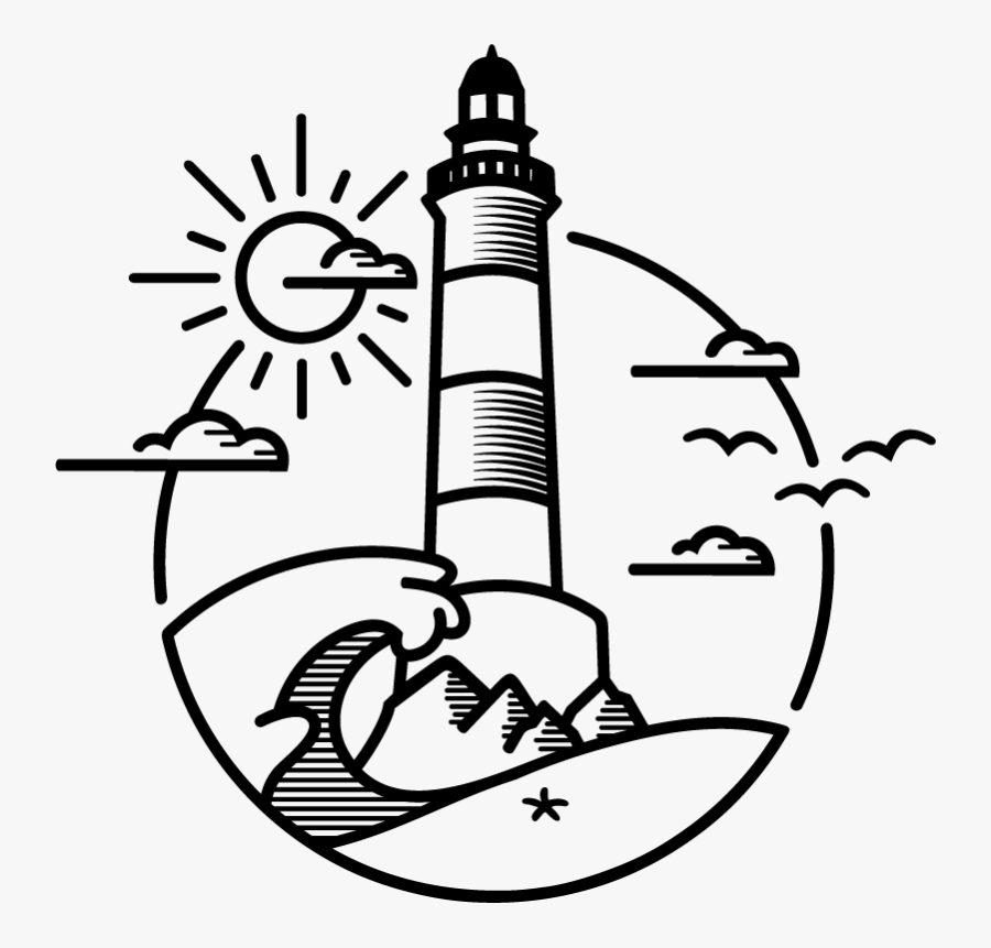 Lighthouse Illustration Sticker - Desenho De Farol Maritimo, Transparent Clipart