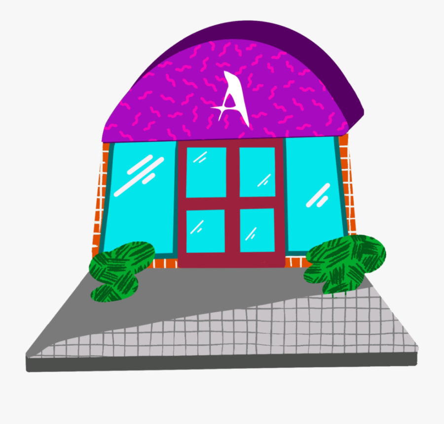Digital Illustration Of Arts Center Front Window - Illustration, Transparent Clipart