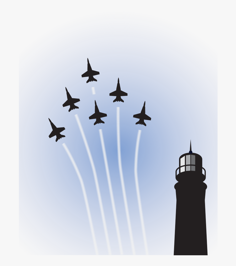 Blue Angels Over Lighthouse - Royal Australian Air Force, Transparent Clipart