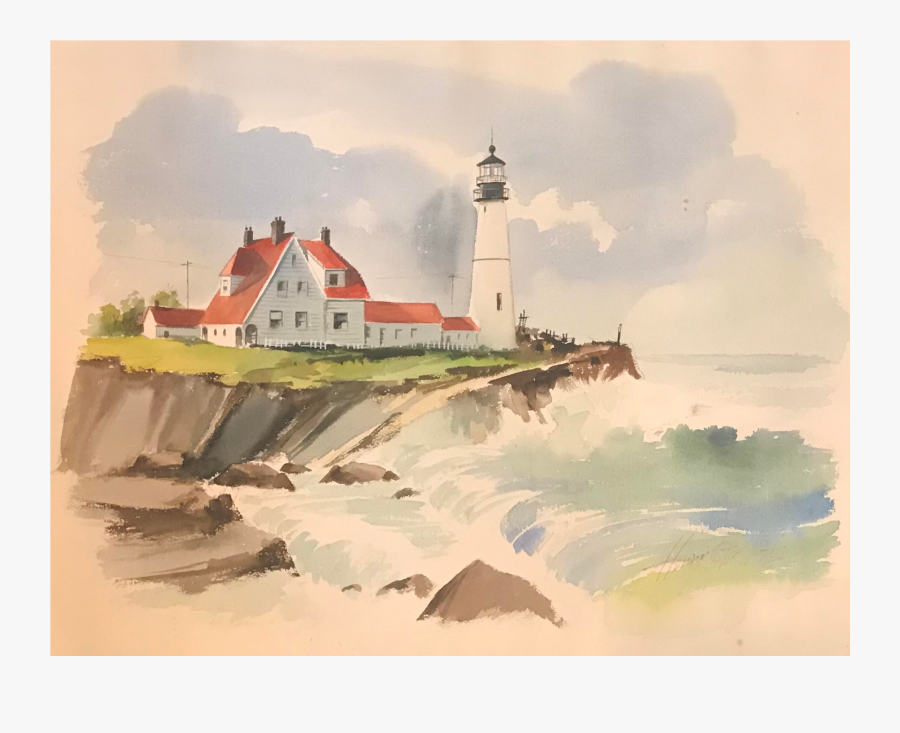 Clip Art Large New England Watercolor - Painting, Transparent Clipart