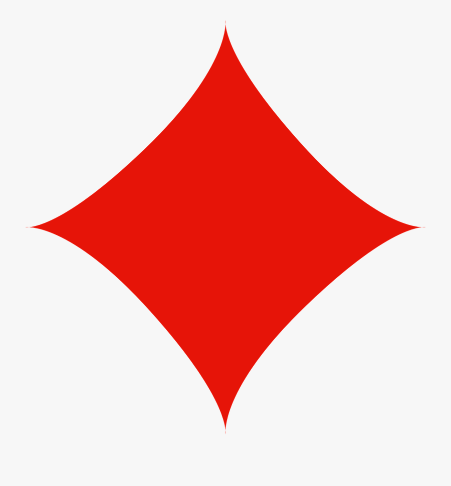 Suit Diamond Card - Red Flag, Transparent Clipart