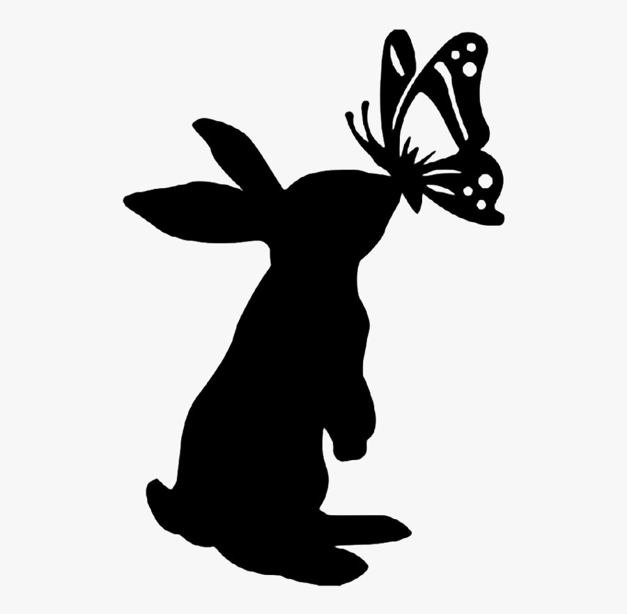 Pinterest Easter Cricut - Bunny Silhouette, Transparent Clipart