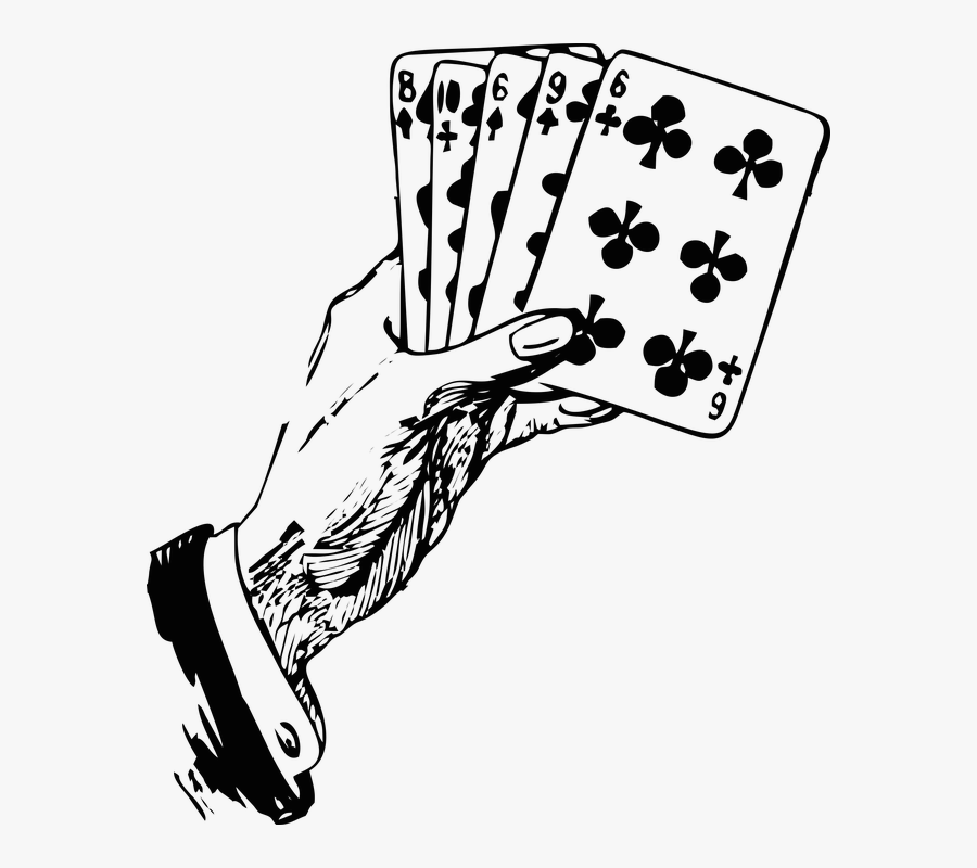 Playing Card Black And White, Transparent Clipart