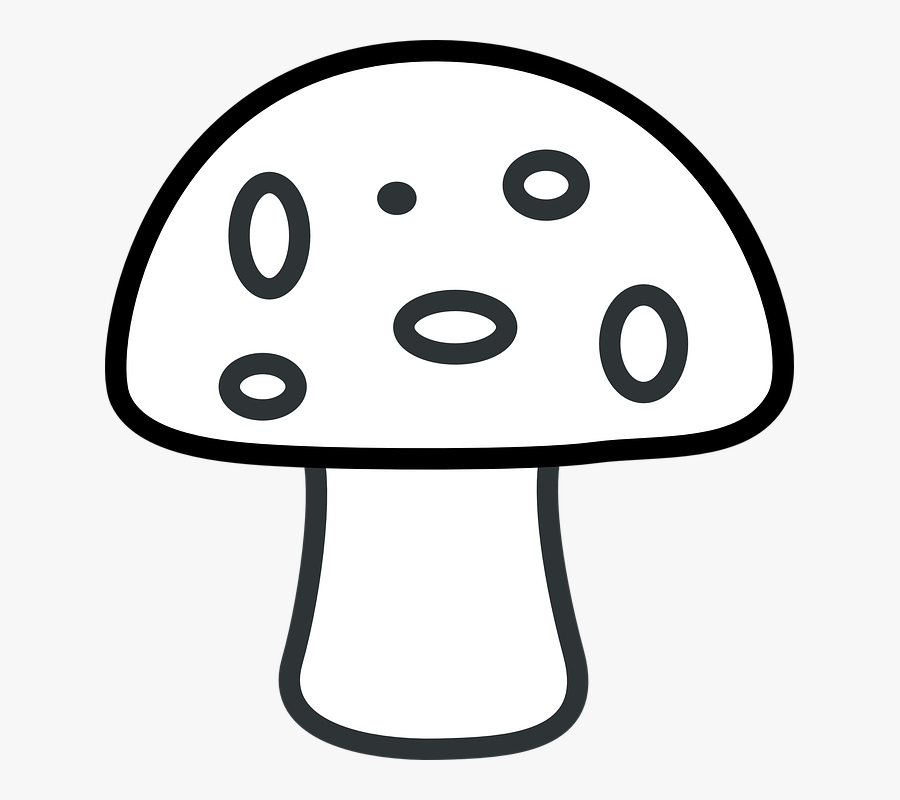 Mushroom Clipart Black And White, Transparent Clipart