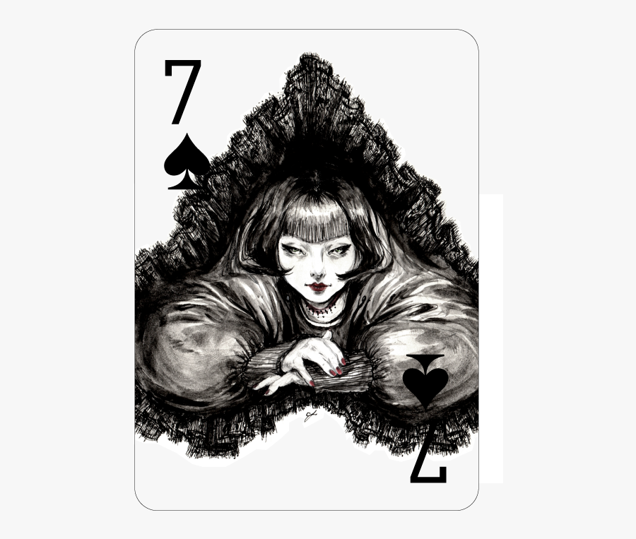 Decked Out Fashion Playing Cards By Connie Lim Seven - Playing Card, Transparent Clipart