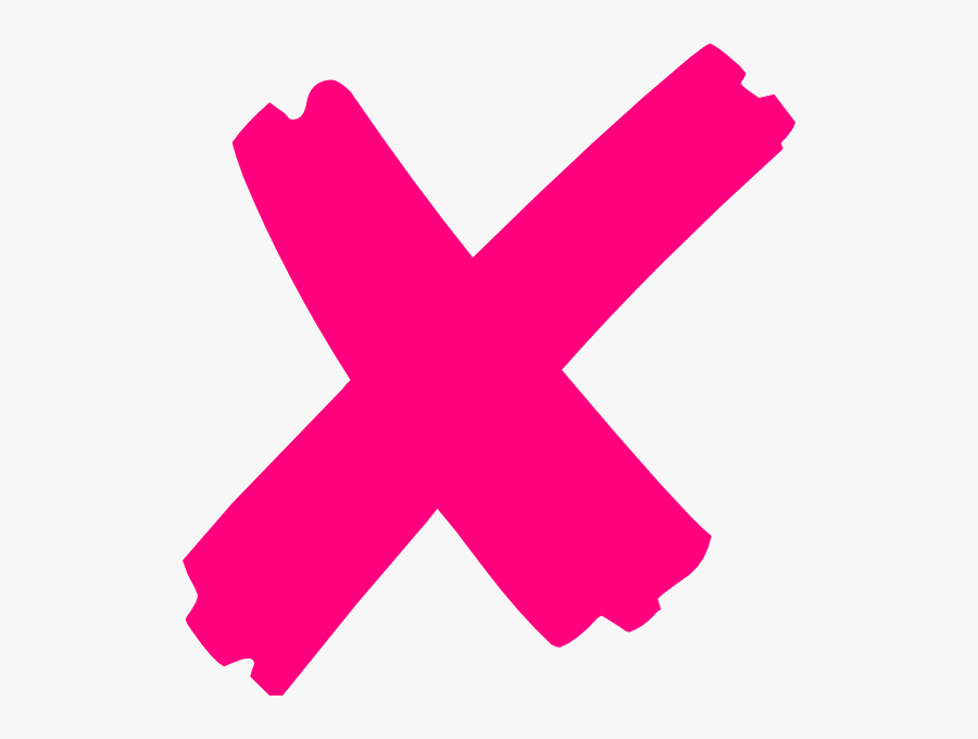 Pink X Mark Png, Transparent Clipart