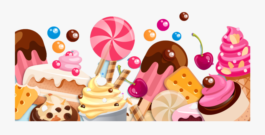 Transparent Dessert Clipart Border - Plano De Fundo Doceria, Transparent Clipart