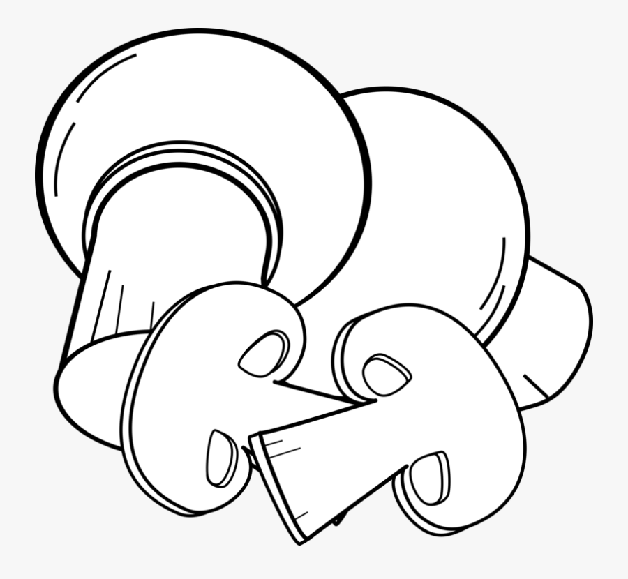 Clip Art Mushroom Black And White, Transparent Clipart