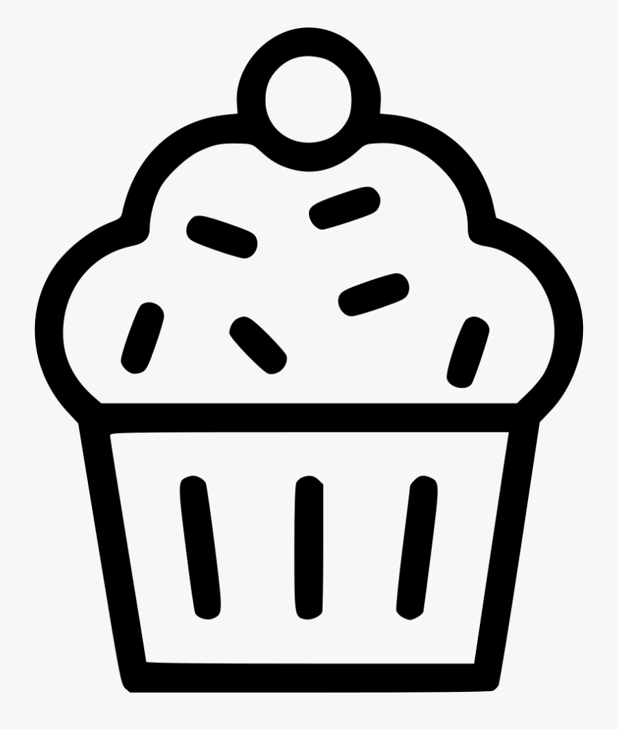 Muffin Cup Cake Dessert Sweet Pudding Comments - Muffin Icon Png, Transparent Clipart