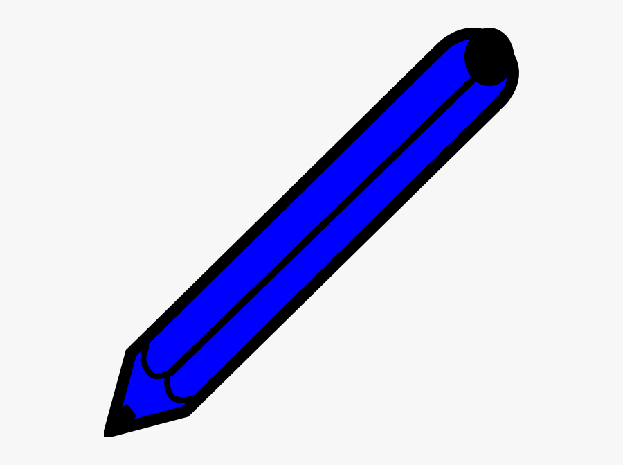 Blue Pencil Svg Clip Arts 600 X 591 Px - Blue Pencil Clipart, Transparent Clipart