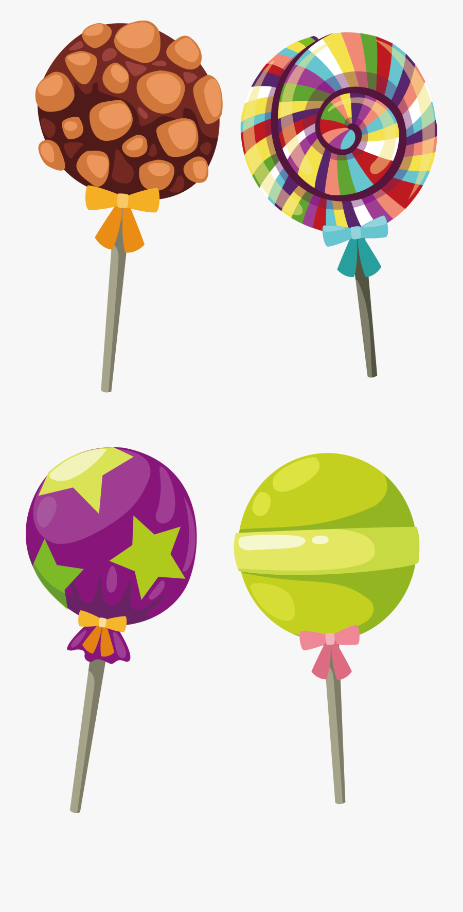 Lollipop Stick Candy Dessert - Cartoon Candy Png, Transparent Clipart