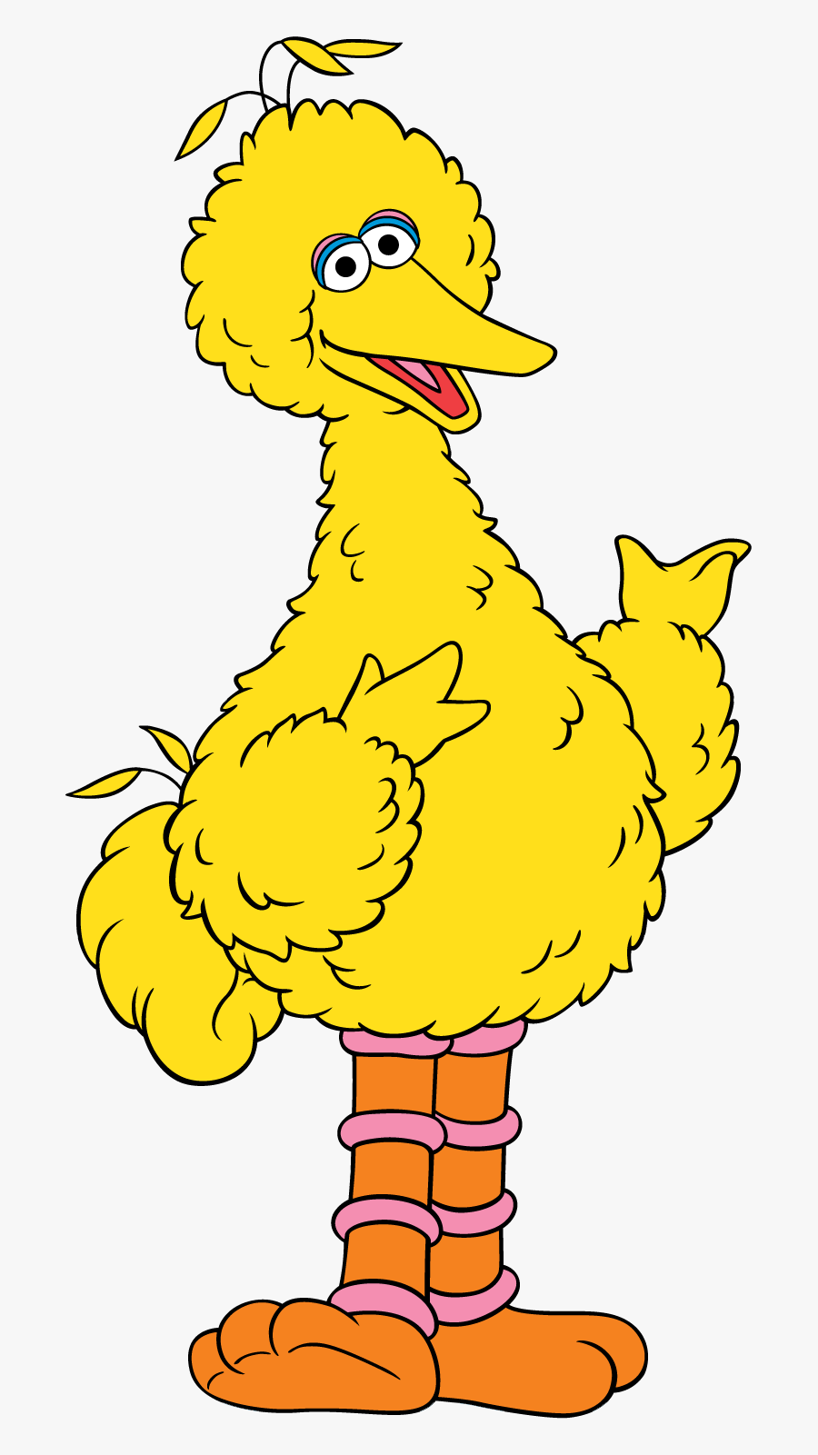 Big Bird 03 - Sesame Street Big Bird Cartoon, Transparent Clipart