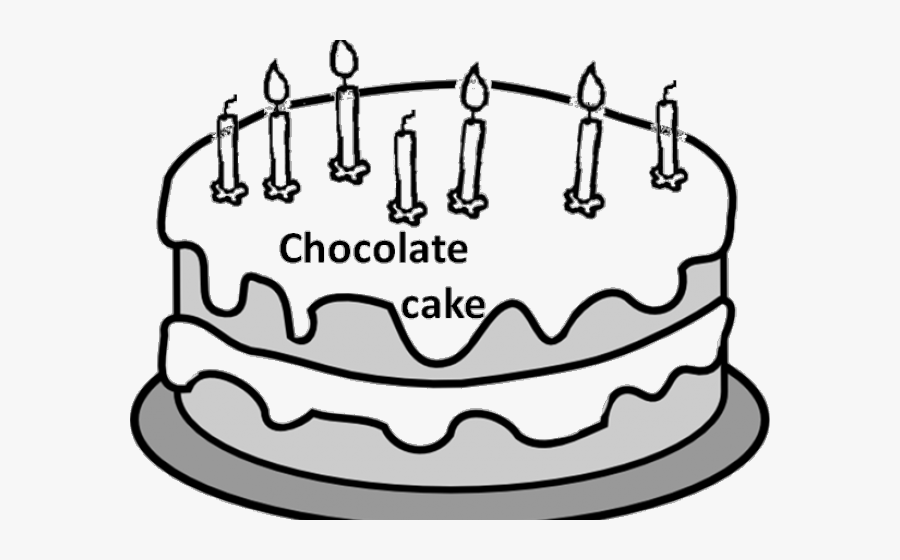 Transparent Dessert Clipart - Cake Black And White Clipart, Transparent Clipart