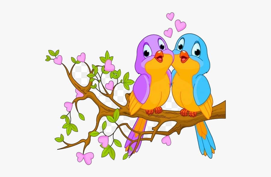 Bird Cute Love Birds Cartoon Clip Art Images Clipart - Bird Couple Clipart, Transparent Clipart