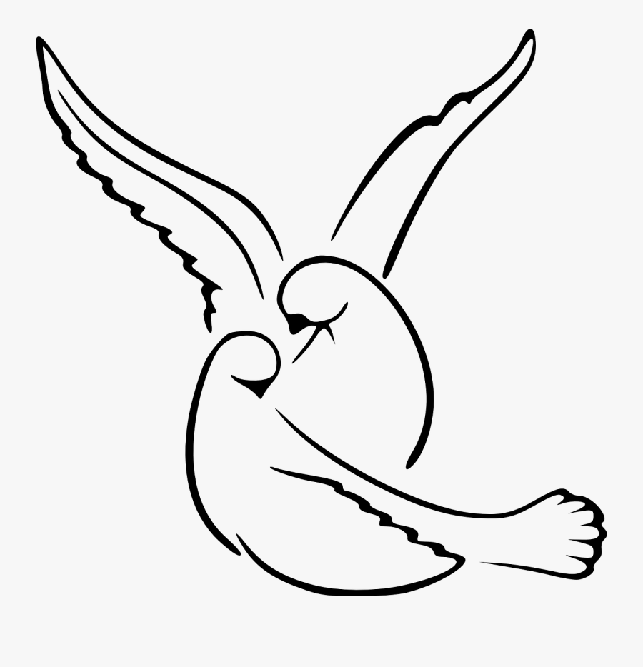 Love Bird Svg Clip Arts - Easy Drawing Love Birds, Transparent Clipart