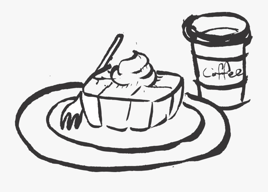 Food Dessert Honey Brad Free Picture - Coffee And Food Drawing, Transparent Clipart