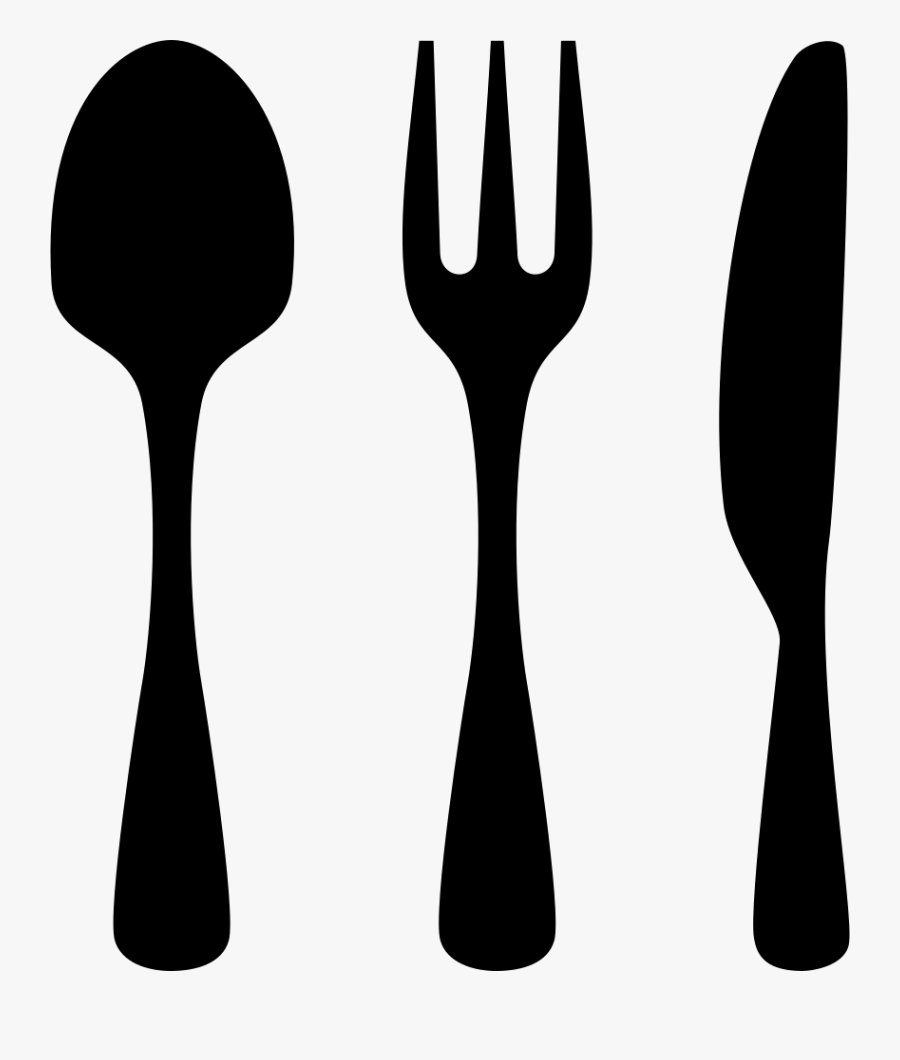 Art,kitchen Utensil,black And - Icon Knife And Fork, Transparent Clipart