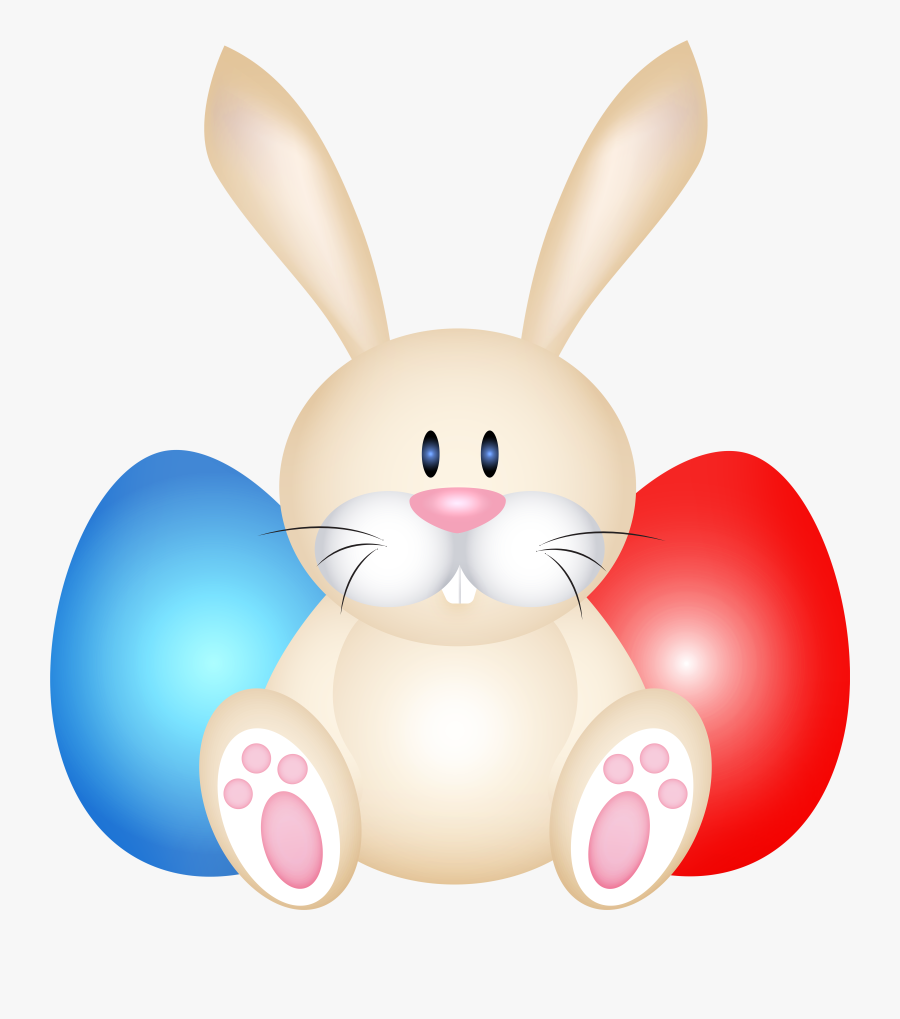 Easter Rabit Whit Eggs Png Clip Art, Transparent Clipart