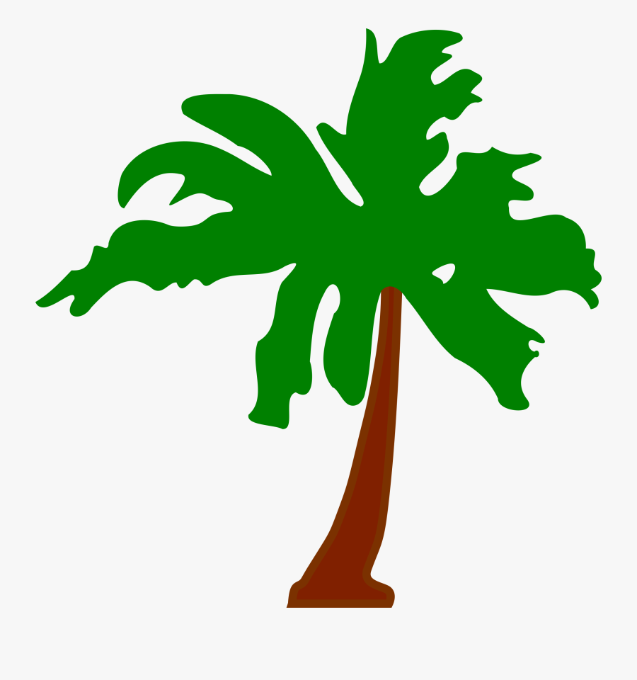 Palm Tree Island Clipart - Flag That Doesn T Have Red White, Transparent Clipart