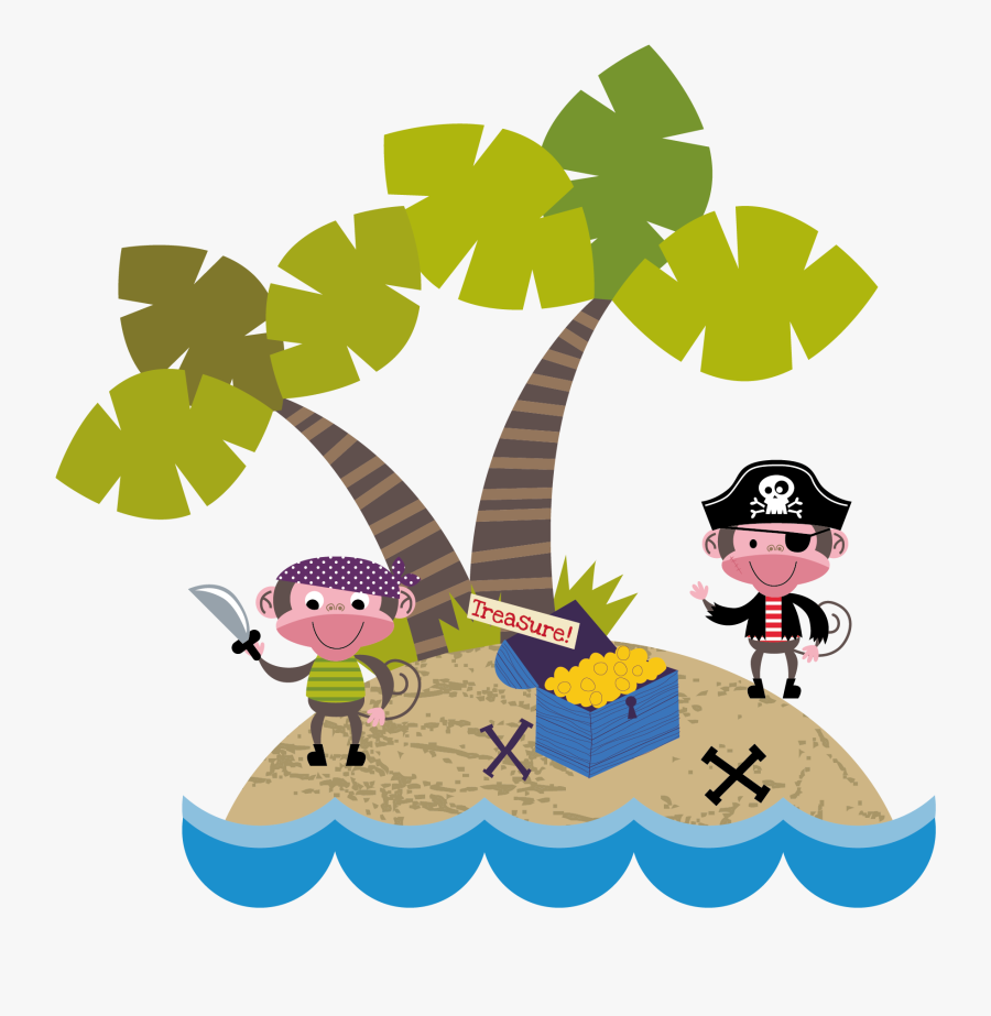 Treasure Clipart Pirate Island - Pirate Island Cartoon Png, Transparent Clipart