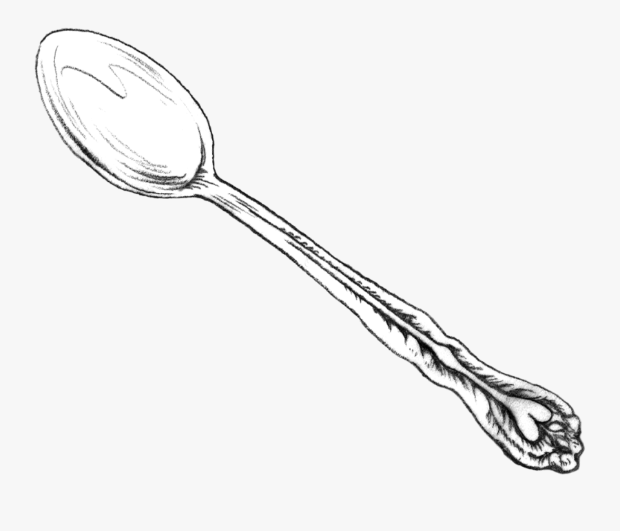 Clip Art Collection Of Free Spoons - Spoon Clipart Black And White, Transparent Clipart