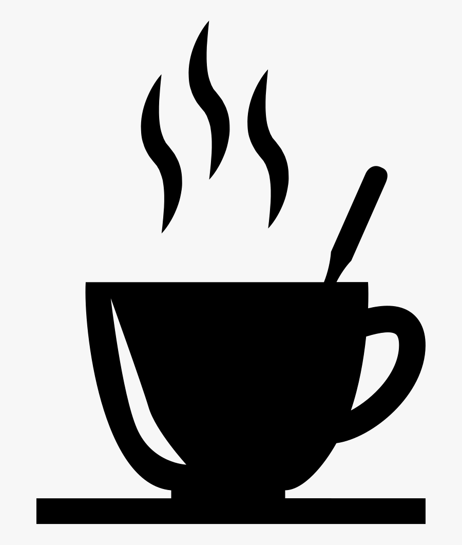 Hot Coffee Cup With Spoon In It Comments - Hot Coffee Icon Png, Transparent Clipart