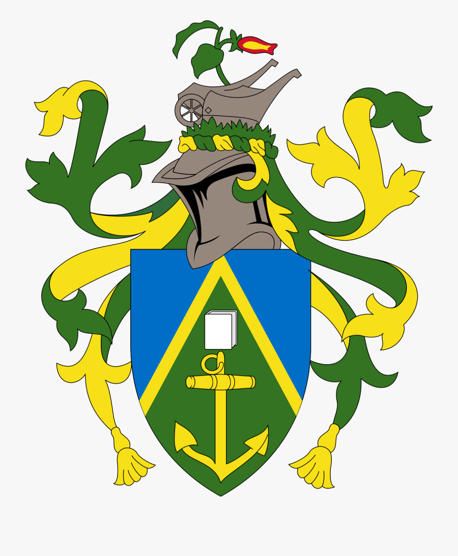 Flag And Coat Of Arms Of The Pitcairn Islands - Pitcairn Island Coat Of Arms, Transparent Clipart