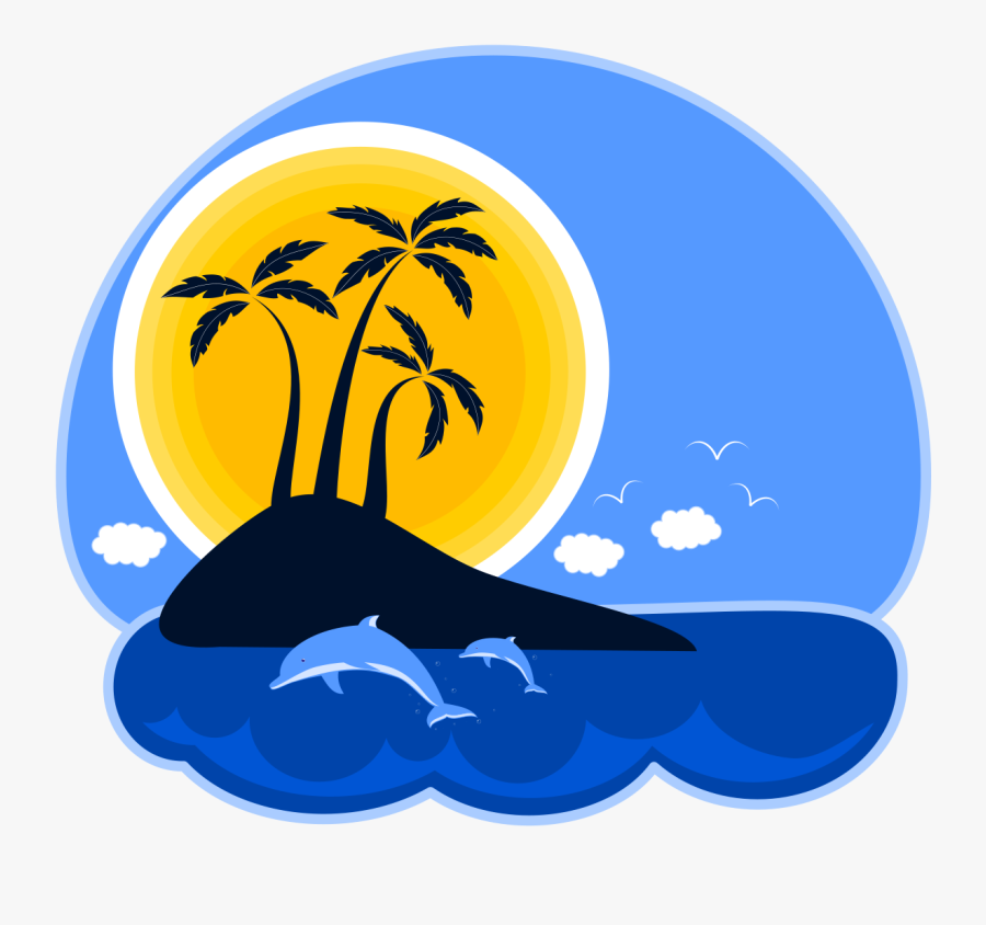 Transparent Tropical Island Clip Art, Transparent Clipart