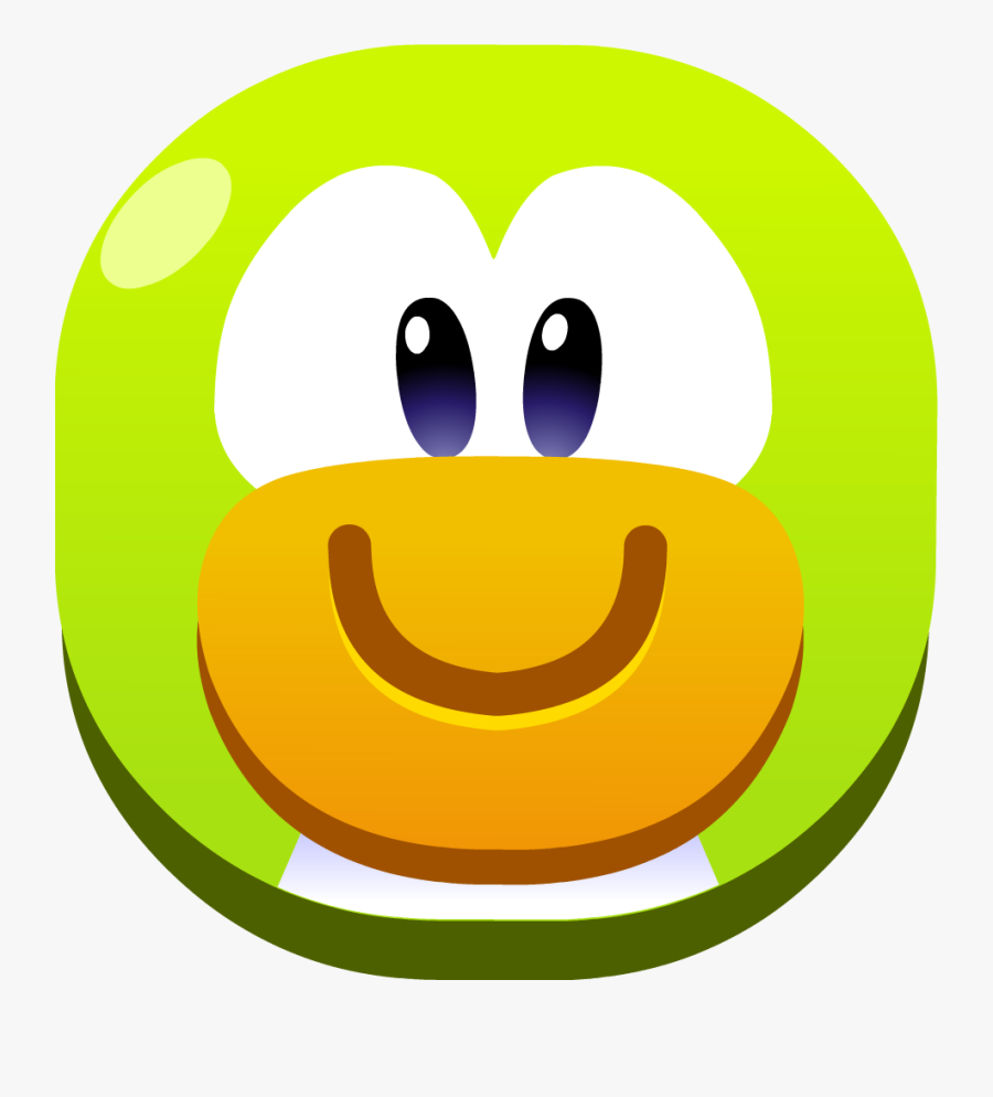 Clip Art Download Green Club Penguin Island Help - Emoji Club Penguin Island, Transparent Clipart