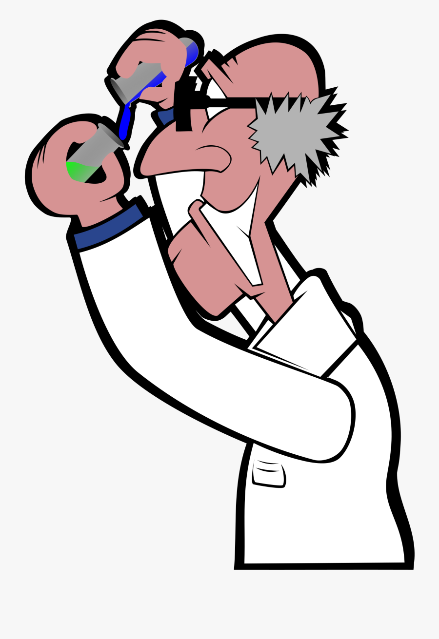Mad Scientist Clip Arts - Clip Art Saintis Hitam Putih, Transparent Clipart