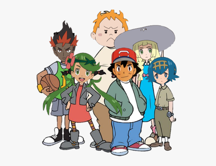 Ashley Spinelli Gretchen Grundler Theodore J - Pokemon Sun And Moon Gang, Transparent Clipart
