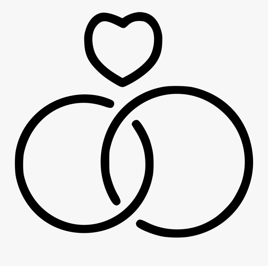 Wedding Rings Love Heart - Icon Wedding Rings Png, Transparent Clipart