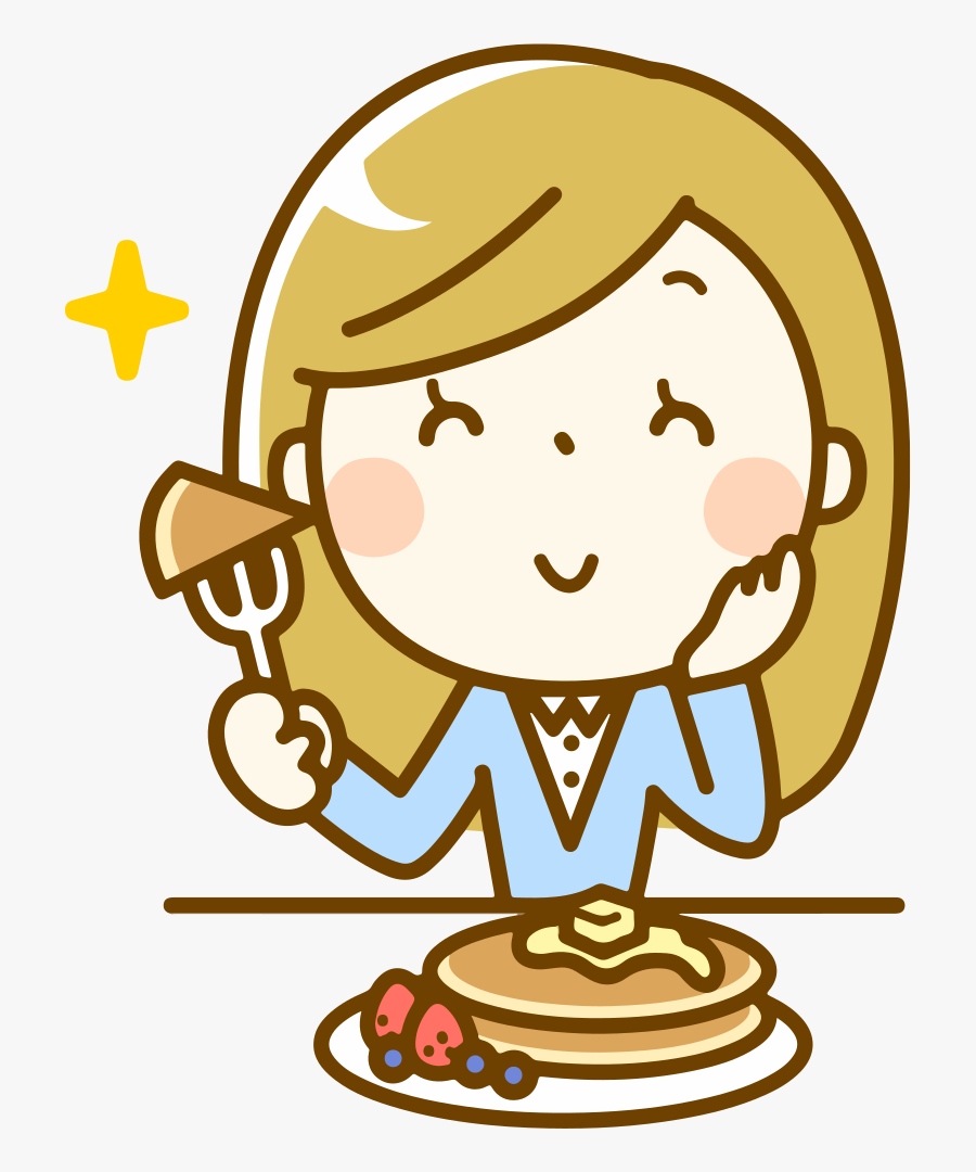 Pancakes - ケーキ 食べる イラスト フリー , Free Transparent Clipart - ClipartKey