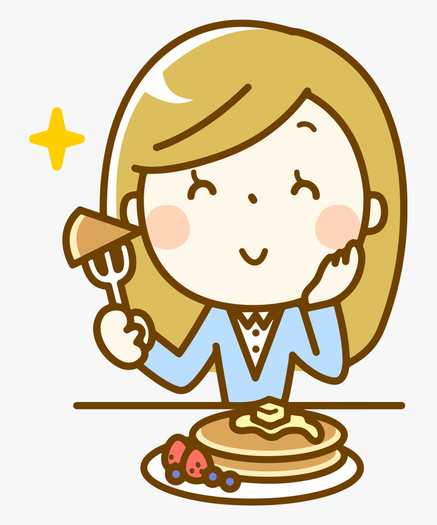 Pancakes - ケーキ 食べる イラスト フリー, Transparent Clipart