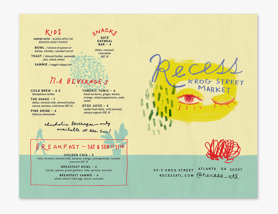 Recess Menu Preview - Recess Krog St Logo, Transparent Clipart