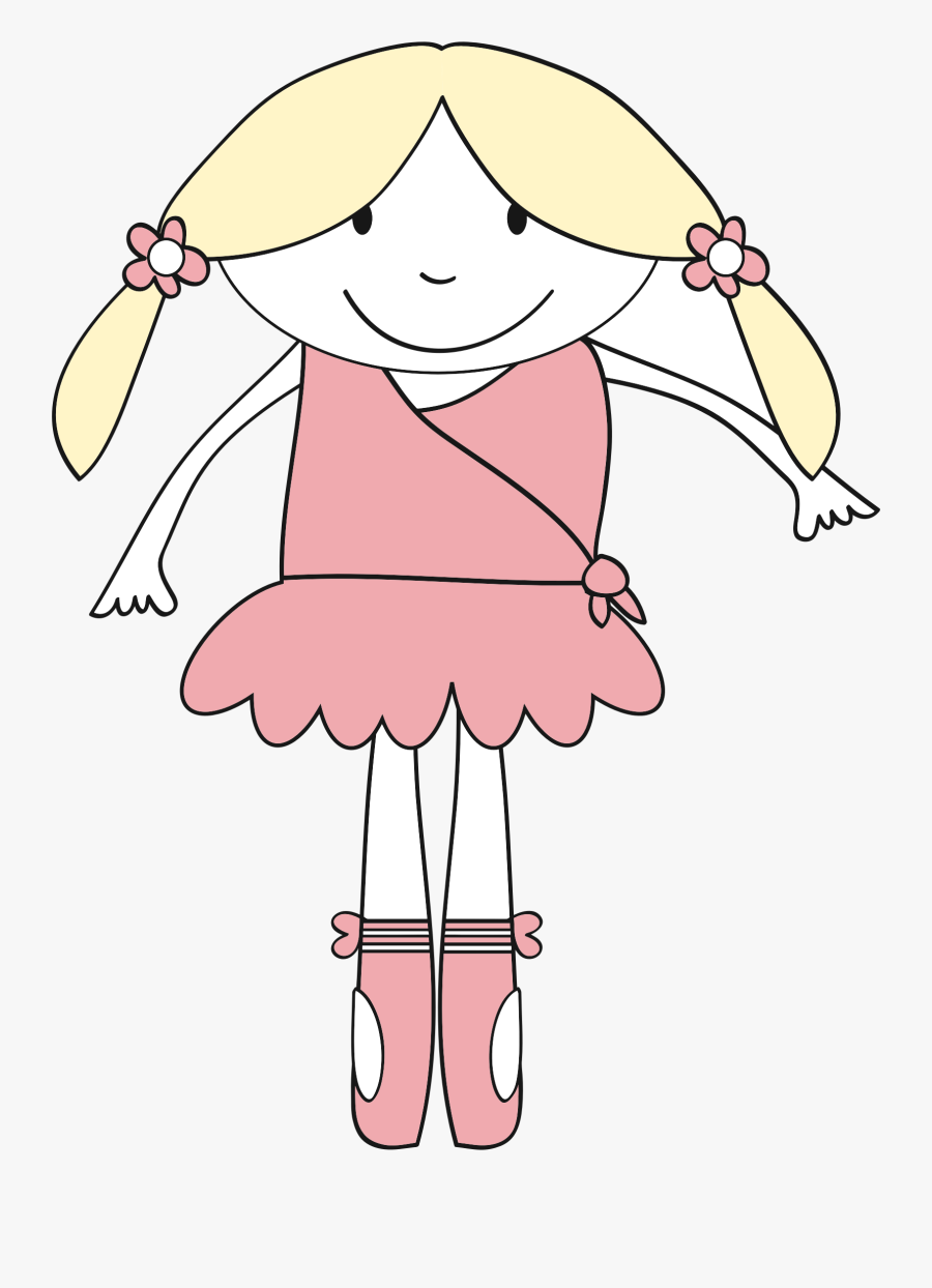 Colored Ballerina Girl Line Art Clip Arts, Transparent Clipart