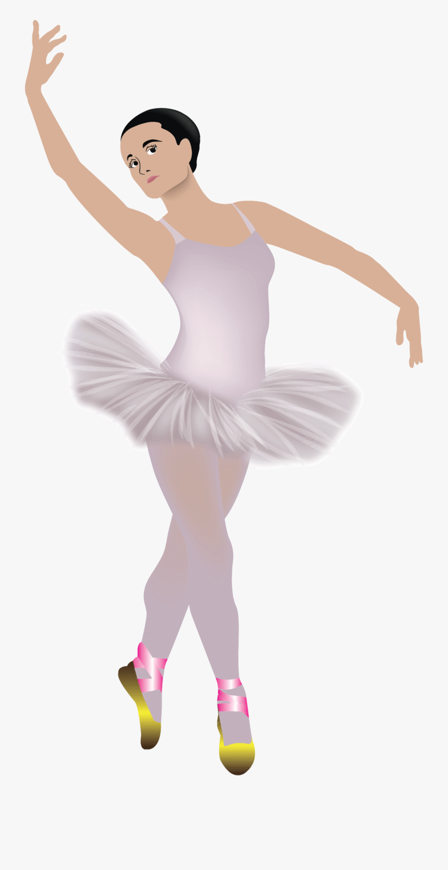 Pink Tutu Wearing Ballerina Clip Arts - Ballerina Silhouette Outline Transparent Background, Transparent Clipart